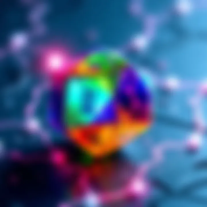 A colorful d2048 die with symbols, representing the Bip39 Ball used for generating cryptocurrency seed phrases during a D&D game.