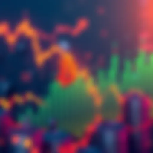 A graph showing a downward trend in BCH's value while other cryptocurrencies rise.