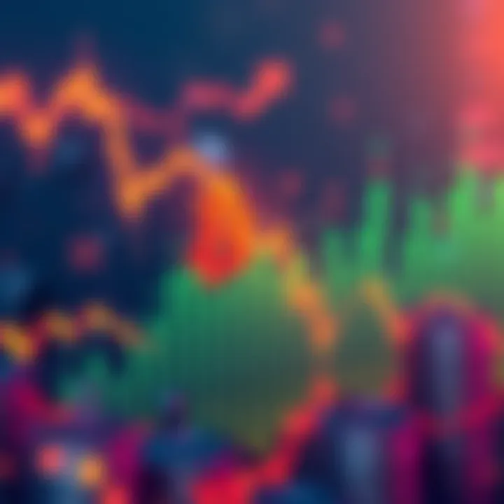 A graph showing a downward trend in BCH's value while other cryptocurrencies rise.