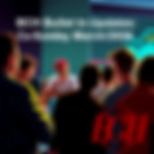 A group of people discussing recent updates in the BCH community meeting