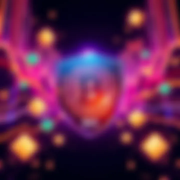 Illustration showing Bitcoin Cash logo with a digital shield symbolizing quantum-proof technology, surrounded by floating investment icons, representing market growth potential.