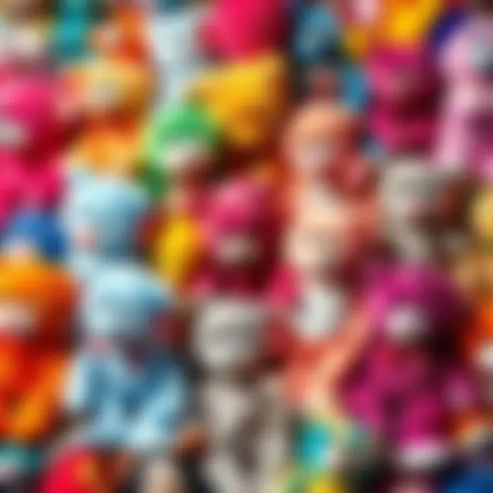 A collection of colorful Beanie Babies displayed as collectible investment items, showcasing their value in today's market.