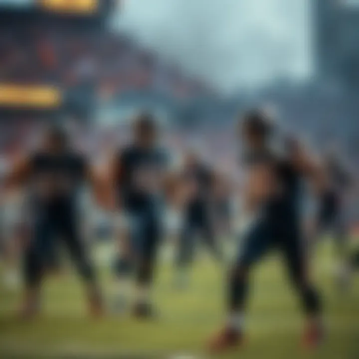 Chicago Bears players on the field showing signs of defeat during a game