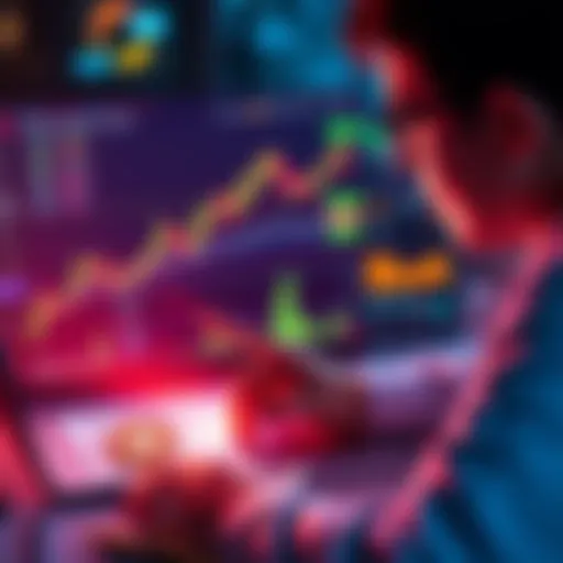 A beginner looking at cryptocurrency charts on a laptop, considering investment options