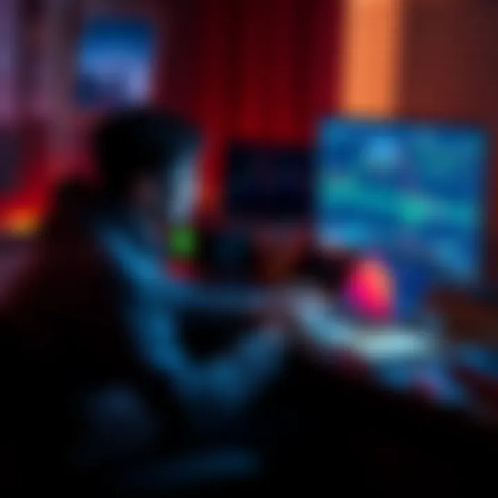 A beginner sits at a desk with a laptop, looking at cryptocurrency charts and taking notes, feeling excited yet cautious about trading.