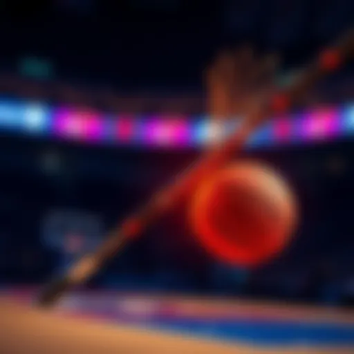 A basketball stick designed for triple dribble, showcasing its sleek design and grip features.