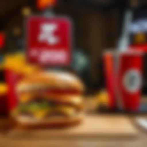 A Big Mac meal with fries and drink shown next to a price tag displaying 180-200 pi