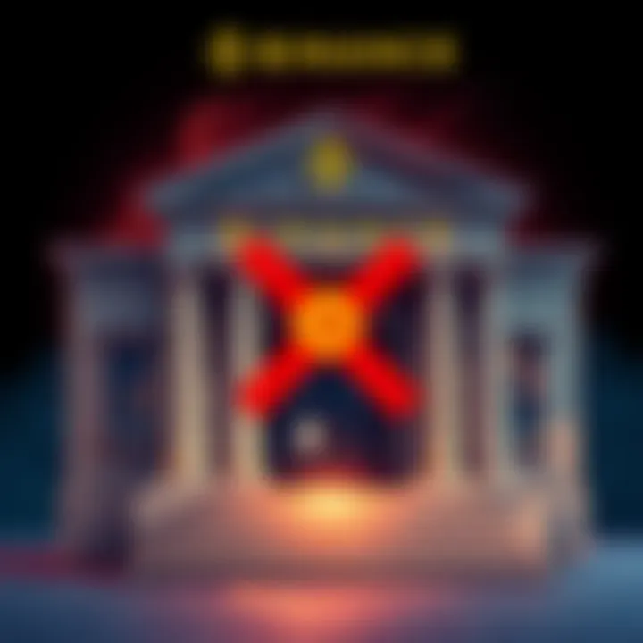 A graphic showing a bank with a red cross over it, indicating that EUR bank transfers are no longer accepted by Binance starting July 14, 2026.