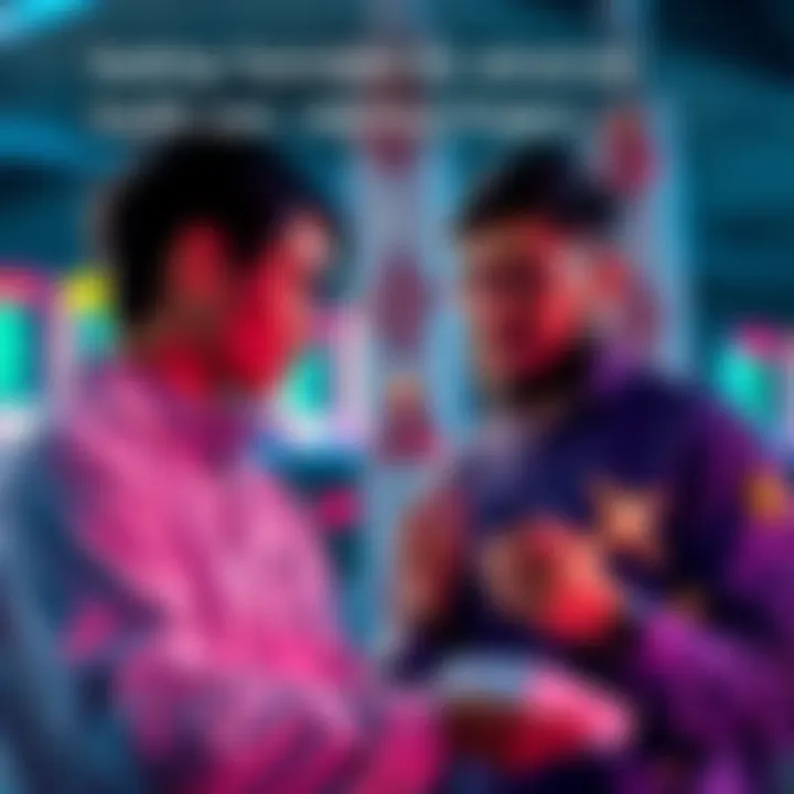 A biotechnology student discusses ideas with potential teammates for an innovative health care interface project