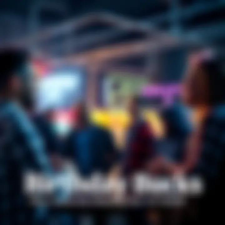 People discussing birthday bucks Group of people sharing their experiences about $400 birthday bucks in a lively conversation