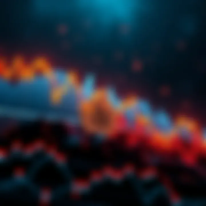 A graph showing Bitcoin's price rising sharply while altcoins experience a steep decline, indicating market trends.