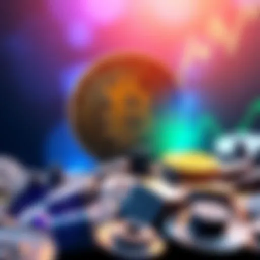 A graphic showing Bitcoin's stability contrasted with altcoins struggling in a bear market, symbolizing the upcoming Bitcoin halving.