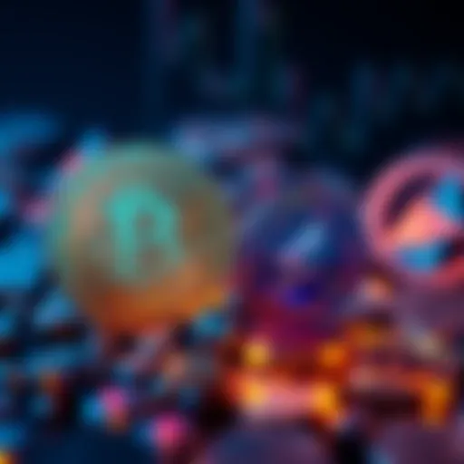 A visual representation of Bitcoin symbol and various altcoin symbols side by side, highlighting the choice between them in cryptocurrency investments.