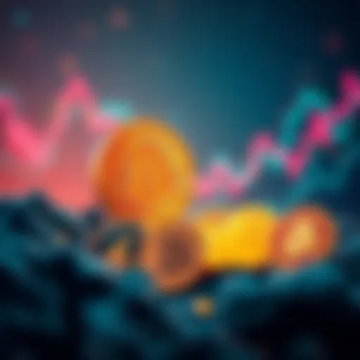 A visual representation of Bitcoin rising while several altcoins struggle, symbolizing market dynamics and selective investment strategies.