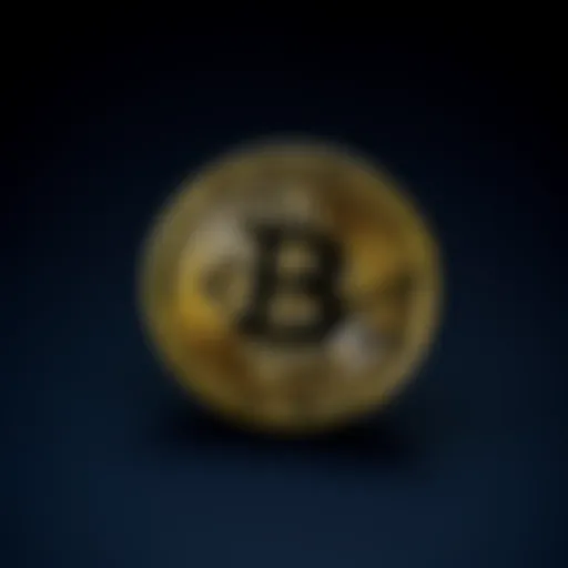 A single Bitcoin coin resting on a dark surface, symbolizing its value and controversy in the digital currency landscape.