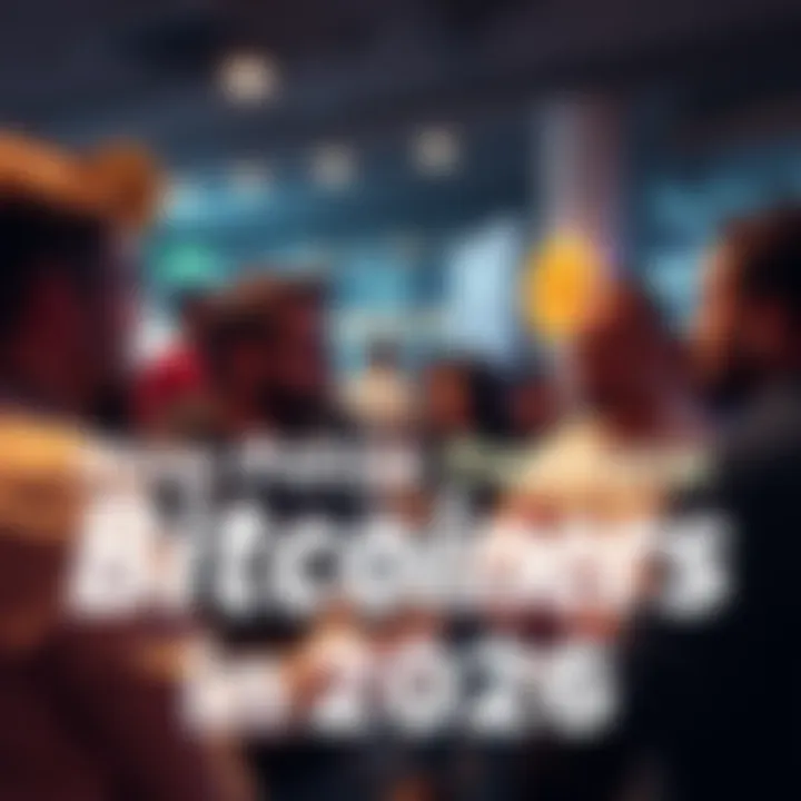 A group of bitcoin enthusiasts chatting together at a meetup, sharing updates and feelings about life in 2026.