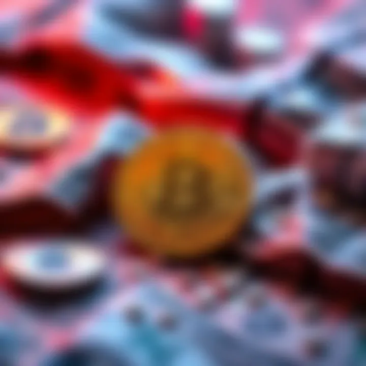 A graphic showing the drop in Bitcoin value compared to the U.S. Dollar, illustrating the contrast in purchasing power.