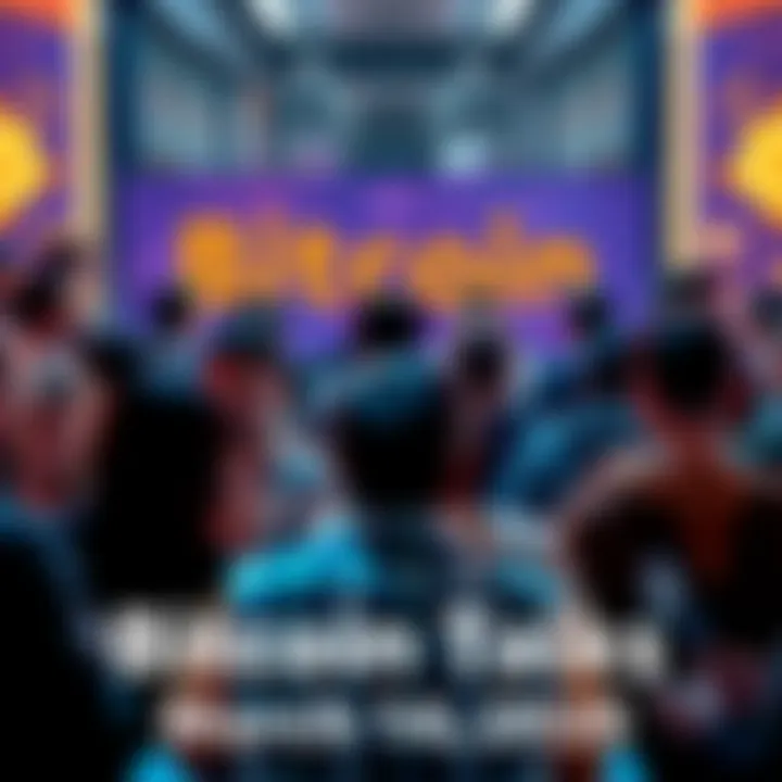 Group of people engaging in a lively discussion about Bitcoin and cryptocurrency trends