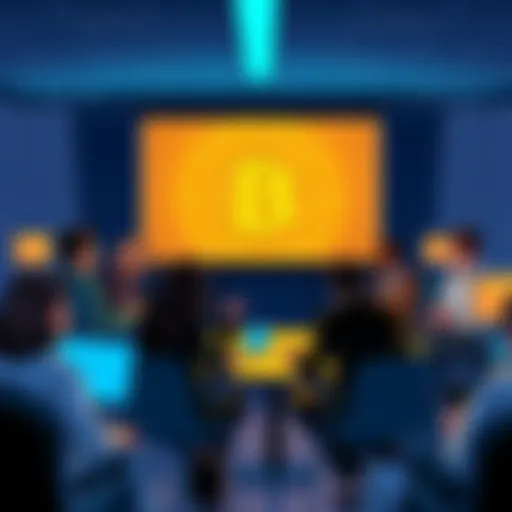 People engaging in a lively discussion about Bitcoin in an online forum setting