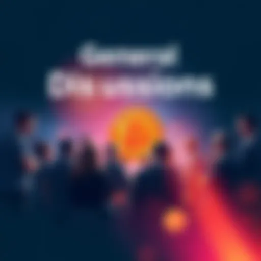 People engaging in a lively conversation about Bitcoin trends and news