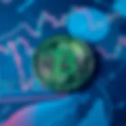 A Bitcoin symbol placed over a background of economic graphs and charts, illustrating financial trends and challenges.