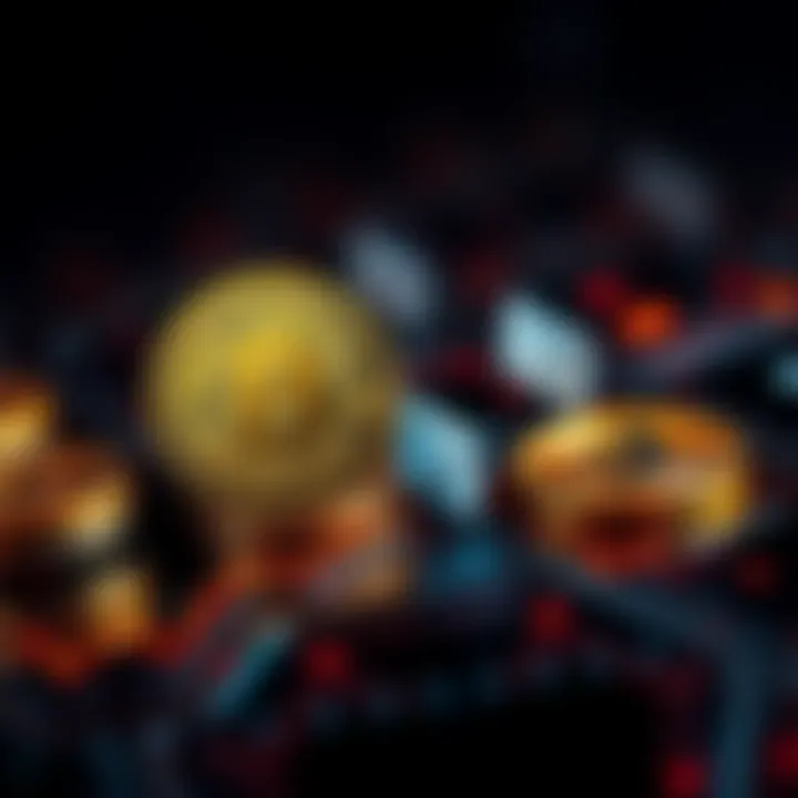 A visual representation of a Bitcoin and Ethereum portfolio ratio, showing 80% Bitcoin and 20% Ethereum, with arrows indicating a potential shift to a 50/50 balance.