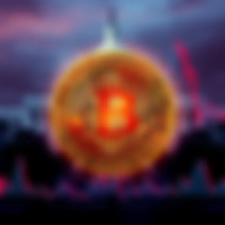 Bitcoin in a Government Shutdown A visual representation of Bitcoin symbol with a backdrop of a government building and financial graphs, illustrating uncertainty in the cryptocurrency market during a government shutdown.