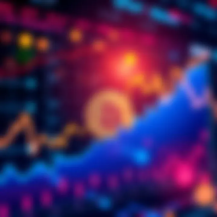 A chart showing Bitcoin value fluctuations with upward trends highlighted, illustrating investment opportunities.