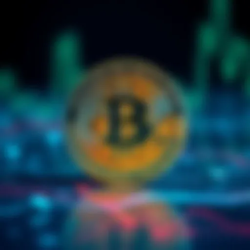 A digital representation of Bitcoin with a Kraken Pro logo, highlighting the question of security for holding cryptocurrency on exchanges.
