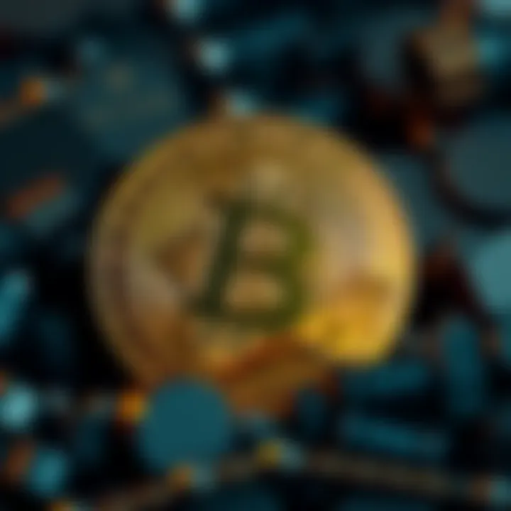 Bitcoin Coin with Limited Supply Symbol A Bitcoin coin representing its limited supply, emphasizing its value and significance in today's economy.