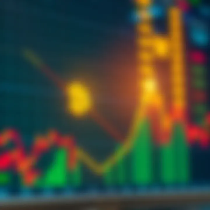 A chart showing the decline in Bitcoin prices with an arrow pointing downward, symbolizing a potential long-term downturn in the crypto market.