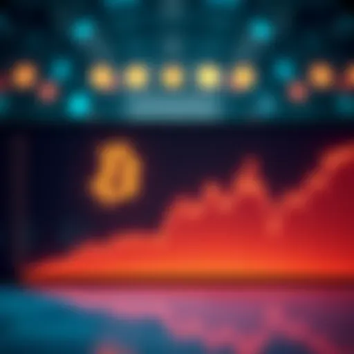 A downward trending chart showing Bitcoin's price compared to inflation over five years, highlighting the gap in performance.