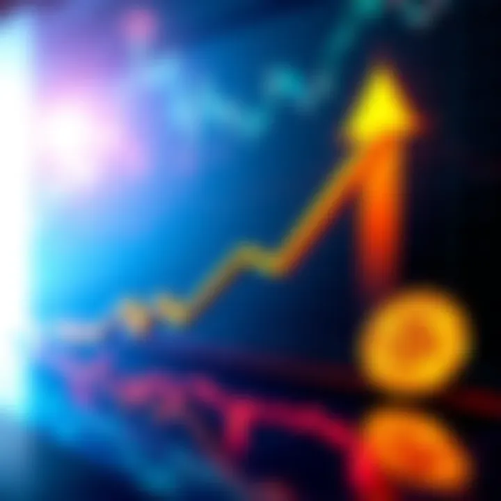 A graph showing Bitcoin's price trends with an upward arrow, symbolizing potential growth towards $100,000 in 2026.