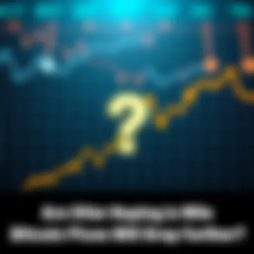 Bitcoin price chart A simple line graph showing a downward trend in Bitcoin prices, with a question mark overlayed to indicate uncertainty.