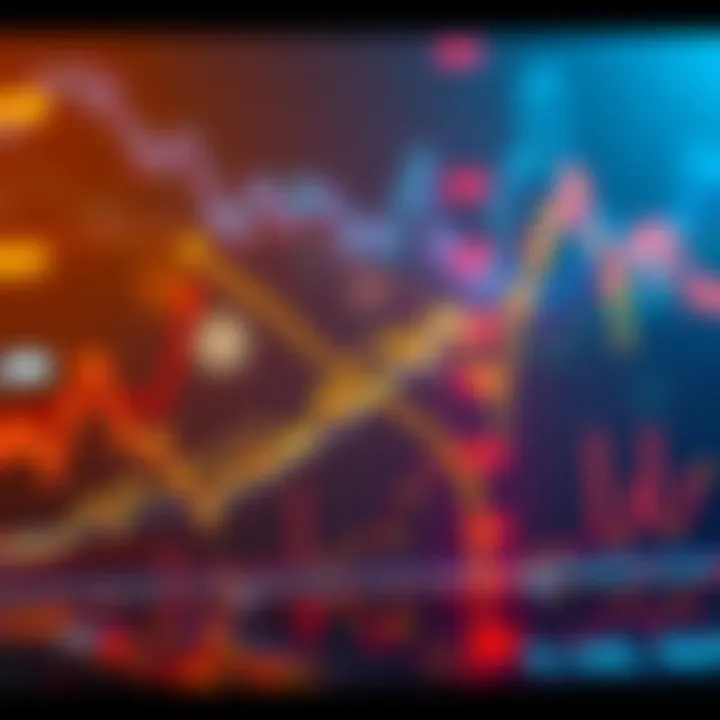 A graph showing the decline in Bitcoin's value over the past year with fluctuating lines representing other cryptocurrencies.