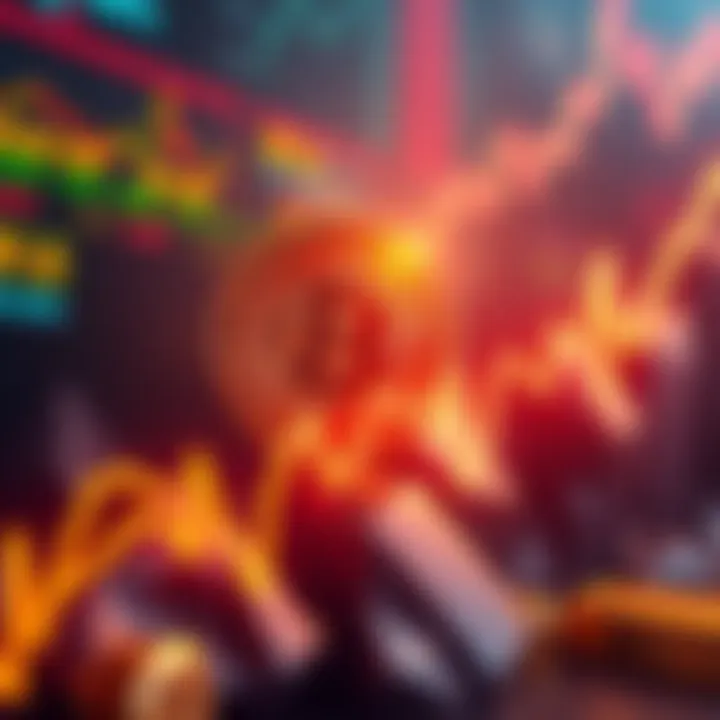 Graph showing Bitcoin's decline alongside the rise of gold and stock prices