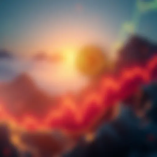 Graph showing Bitcoin's price rising dramatically with bullish trends highlighted