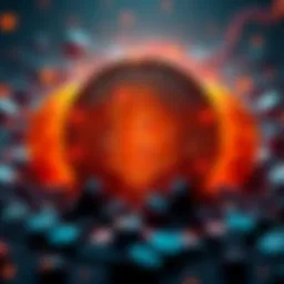 A visual representation of Bitcoin symbols with a glowing effect, symbolizing a new era in cryptocurrency.