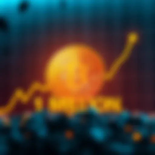 A graphic showing Bitcoin's value climbing from $100,000 to $1 million, with a upward graph and Bitcoin symbol in the background.