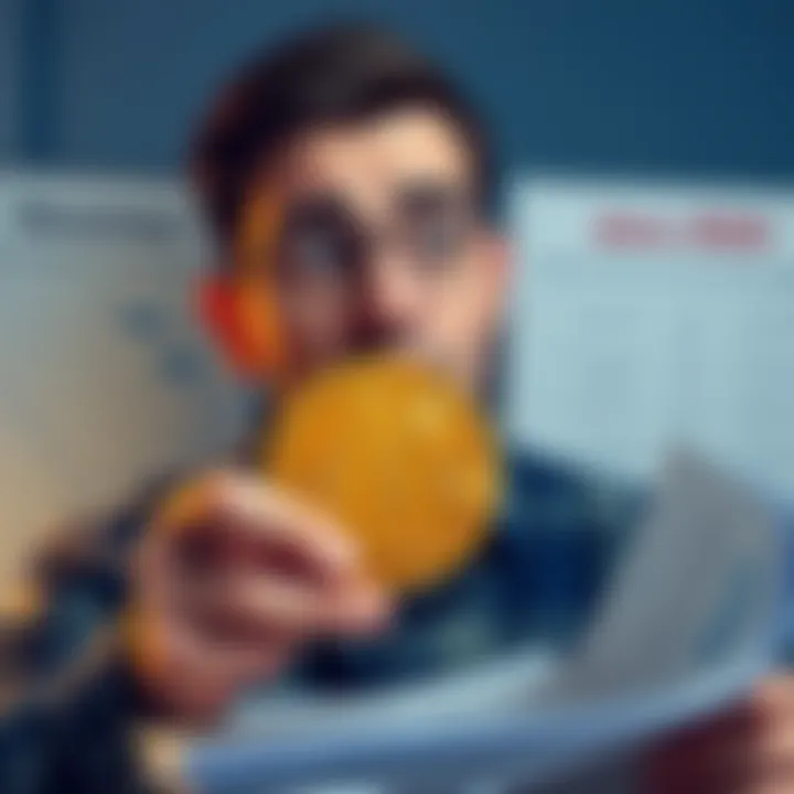 A person looking worried while holding a Bitcoin symbol, with documents and a calendar showing December 2025 and January 2026 in the background