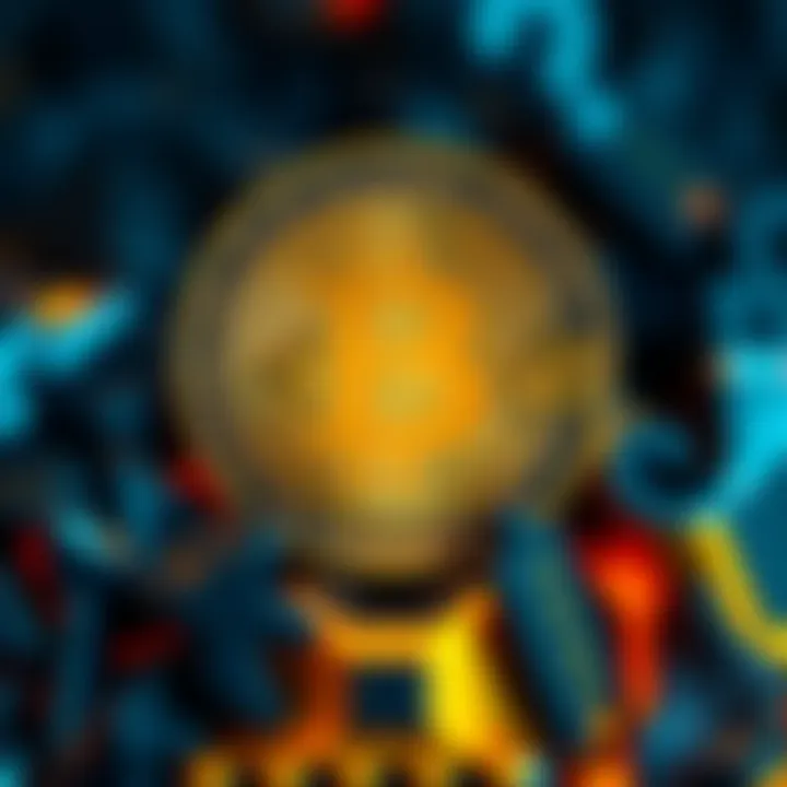 Bitcoin symbol with a question mark A large Bitcoin symbol surrounded by a question mark, representing uncertainty in its value and reliance on social agreement.