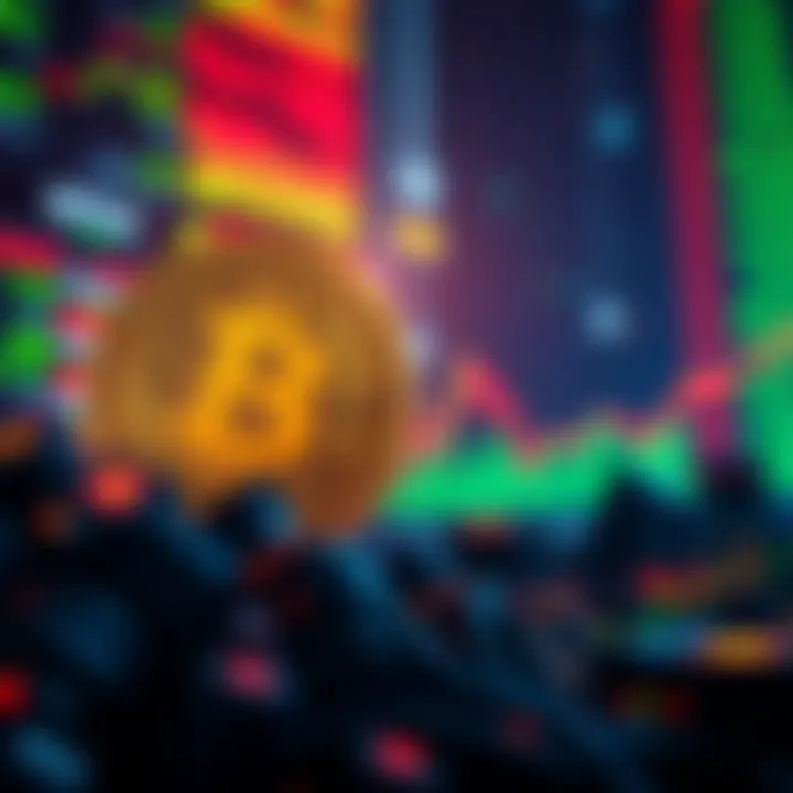 A visual comparison showing Bitcoin's decline alongside a rise in tech stocks