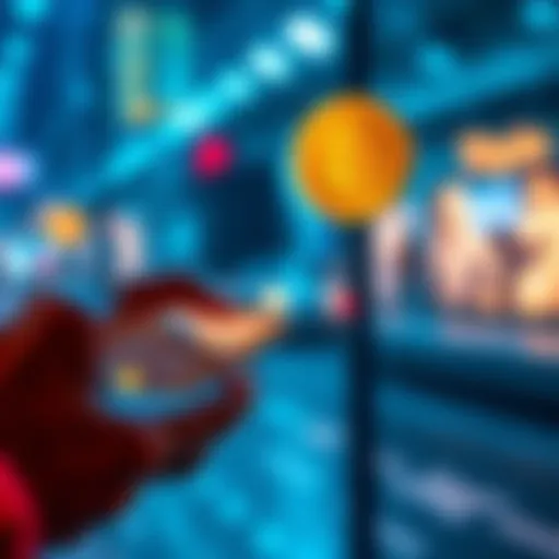 A person using a smartphone to make a Bitcoin transaction, symbolizing secure and decentralized finance.