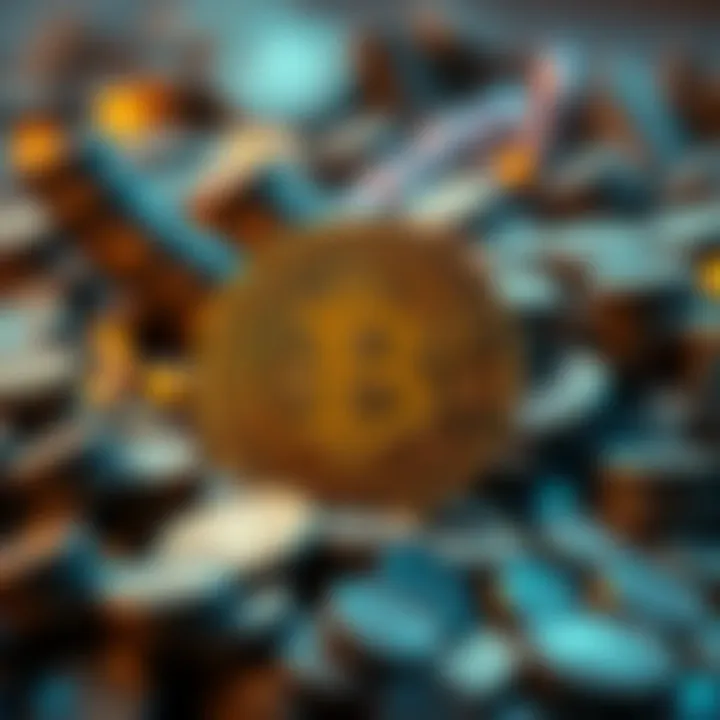 Bitcoin logo with a backdrop showing 20 million coins symbolizing the milestone