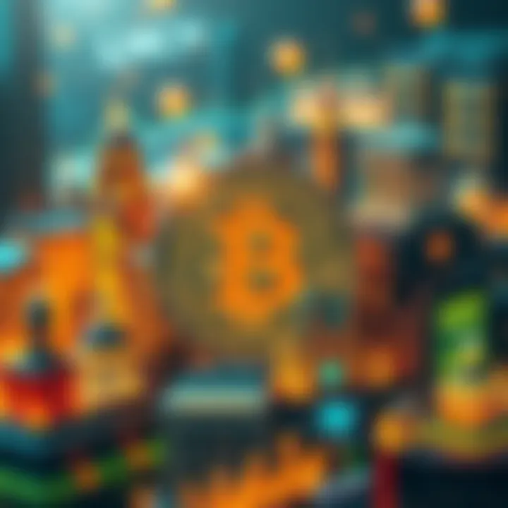 Bitcoin Adoption by Institutions A visual representation of Bitcoin gaining acceptance among major financial institutions, with icons of banks and skyscrapers surrounding the Bitcoin symbol.