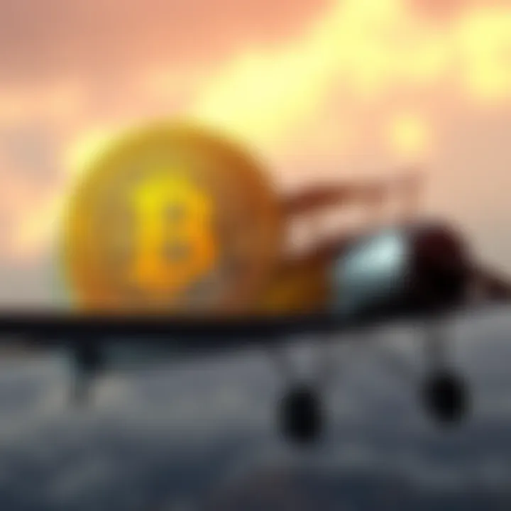 A graphic showing a Bitcoin symbol alongside an early airplane, illustrating the connection between Bitcoin skepticism and early aviation doubts.