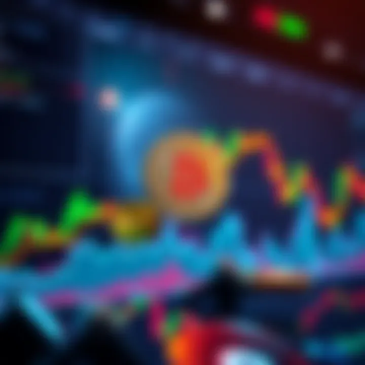 A chart displaying Bitcoin's rising trend against declining altcoins, symbolizing market shifts toward Bitcoin maximalism.