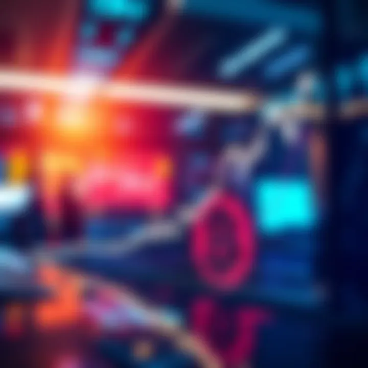 A graph showing Bitcoin's price trending upward with a background of retail traders looking optimistic