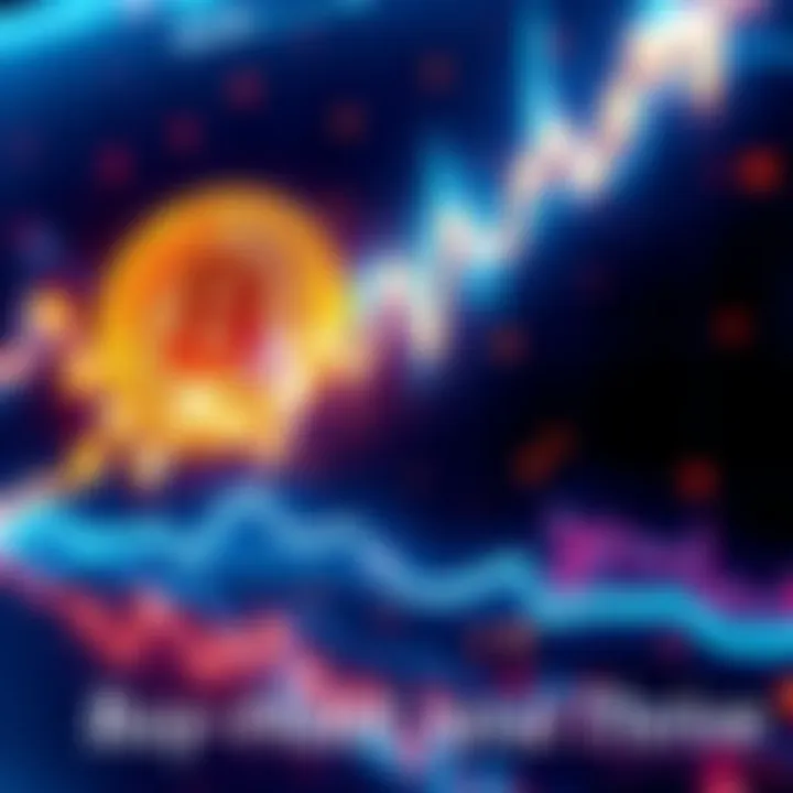 A graph showing Bitcoin price trends with upward growth, symbolizing a buy and hold investment strategy.