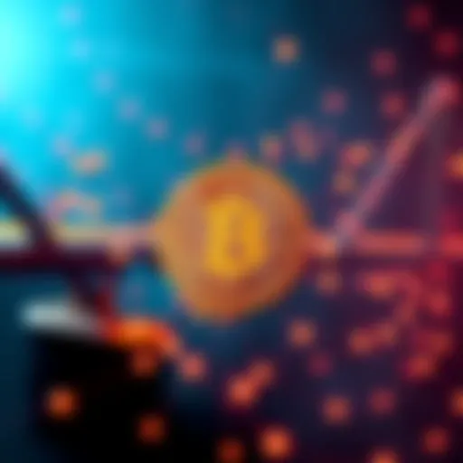 A visual representation of Bitcoin being bridged to Cardano, showcasing DeFi applications and potential earnings.